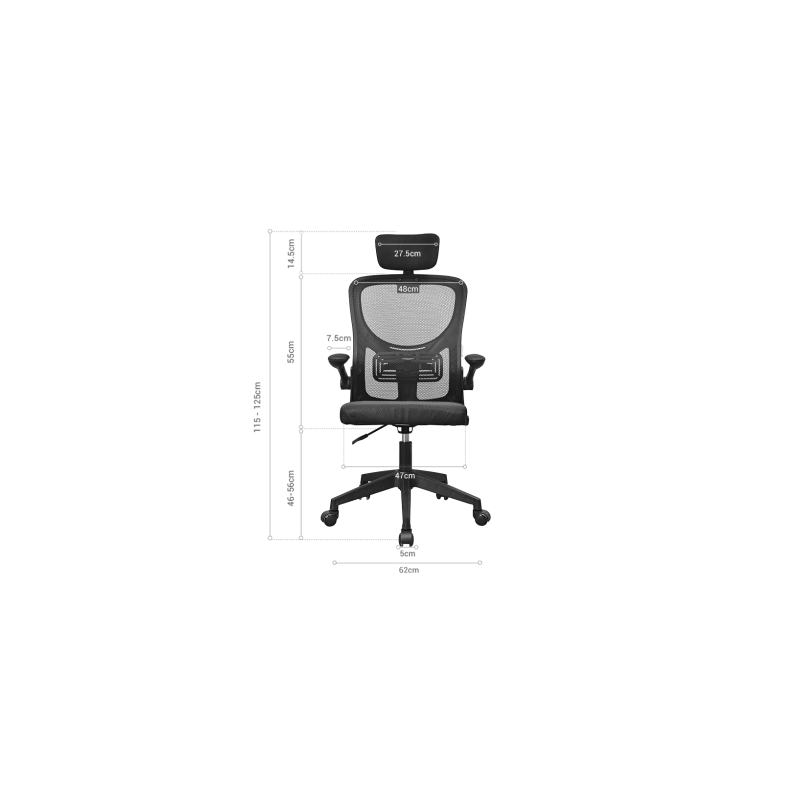 SILLA ERGONOMICA MARS GAMING MGCERGOPLUS GRIS MALLA TRANSPIRABLE REPOSACABEZAS Y REPOSABRAZOS - MGCERGOPLUSBGR