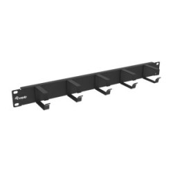 Equip 19" Kabelmanagement 5xMetallringe Plastik 1U RAL9005 - 327319