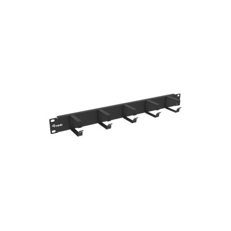 Equip 19" Kabelmanagement 5xMetallringe Plastik 1U RAL9005 - 327319