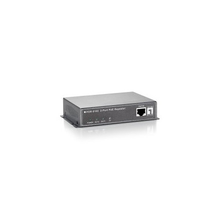 POE EXTENDER LEVEL ONE POR-0102 2 PUERTOS CONECTABLE EN CASCADA EXTIENDE 100m - POR-0102
