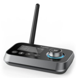 ADAPTADOR BLUETOOTH HAMA LINK.IT DUO TRANSMISOR RECEPTOR  JACK 3.5mm USB-C 1m LCD CONTROLES - 00205322