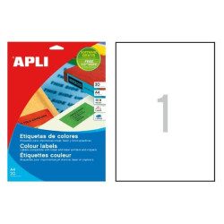 APLI Paq.20 etiquetas A4 amarillo - 1599