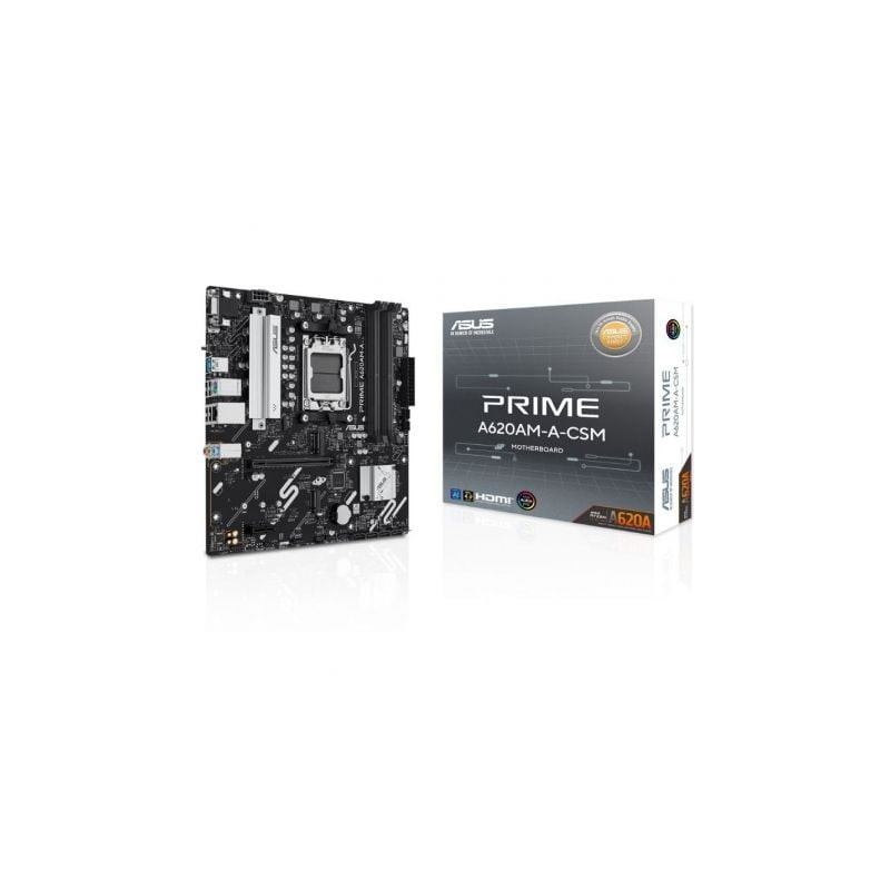 Placa Base Asus A620AM-A-CSM Socket AM5/ DDR5/ PCIe 4.0/ Micro ATX - 90MB1MY0-M0EAYC
