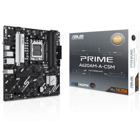 Placa Base Asus A620AM-A-CSM Socket AM5/ DDR5/ PCIe 4.0/ Micro ATX - 90MB1MY0-M0EAYC