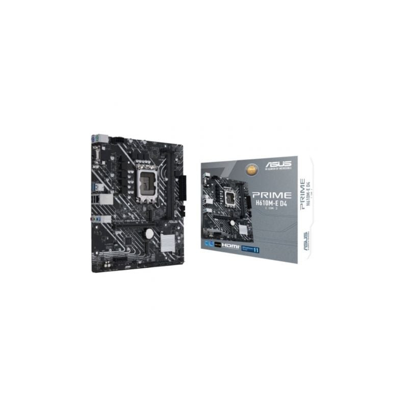 Placa Base Asus Prime H610M-E D4-CSM/ Socket 1700/ DDR4/ PCIe 4.0/ Micro ATX - 90MB19N0-M1EAYC