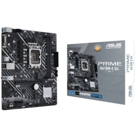 Placa Base Asus Prime H610M-E D4-CSM/ Socket 1700/ DDR4/ PCIe 4.0/ Micro ATX - 90MB19N0-M1EAYC