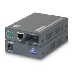 KTI PoE/PD 10/100TX to 100FX media converter, multimode, SC, 2Km (Agilent/Avago) - KC-350-C