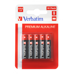 VERBATIM PILAS ALCALINAS AAA-LR03 -PACK 10U- - 49874