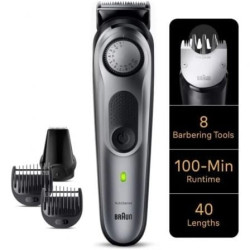 Cortabarbas Braun BeardTrimmer 7 BT7420/ con Batería/ 6 Accesorios - BT7420