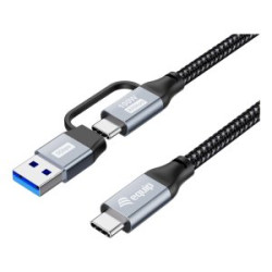 Equip Kabel USB-C 3.2 - C/A St/St 2.00m 20Gbps schwarz - 4015867241165