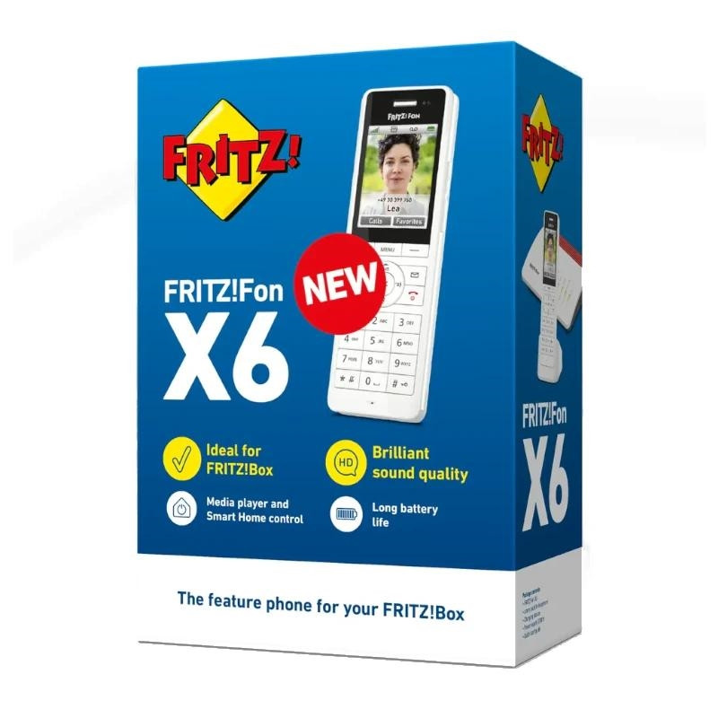 Fritz!Fon X6 Teléfono Inalámbrico Blanco 300 M - 20003010
