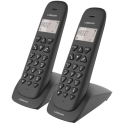Logicom Telefono Dect Vega 250 Negro Duo - VEGA250_DUO_NOIR