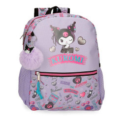 Mochila Retropop Kuromi Hello Kitty 33cm adaptable - 8447444014743