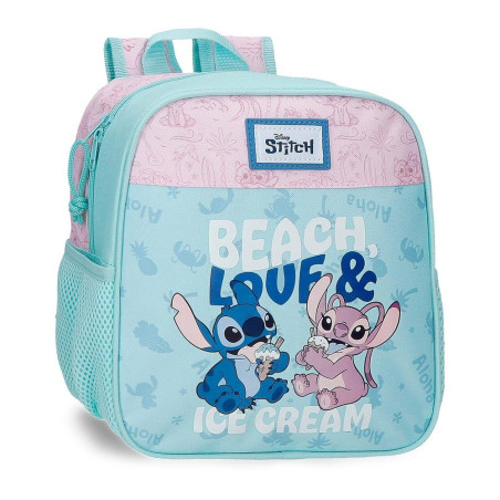 Mochila Beach & Love Stitch Disney 25cm adaptable - 8435692787311
