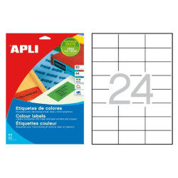 APLI Paq.480 etiquetas 70x37mm azul - 1592