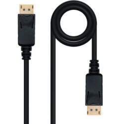 Cable Displayport 1.2 4K Nanocable 10.15.2310/ Displayport Macho - Displayport Macho/ 10m/ Negro - 10.15.2310