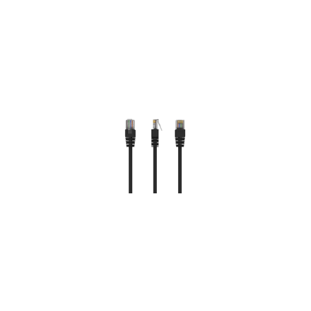 CABLE RED GEMBIRD UTP CAT5E MOLDEADO 0,5M NEGRO - PP12-0.5M/BK