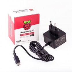 Raspberry alimentador oficial para Pi 4 - USB-C - 5V - 3A - 15W - Negro - 1754
