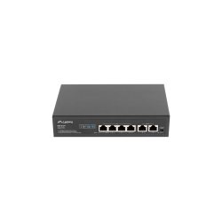SWITCH LANBERG 6 PTOS 100MB 4xPOE+/2x FAST ETHER 60W RACK 10"/19" - RSFE-4P-2FE-60