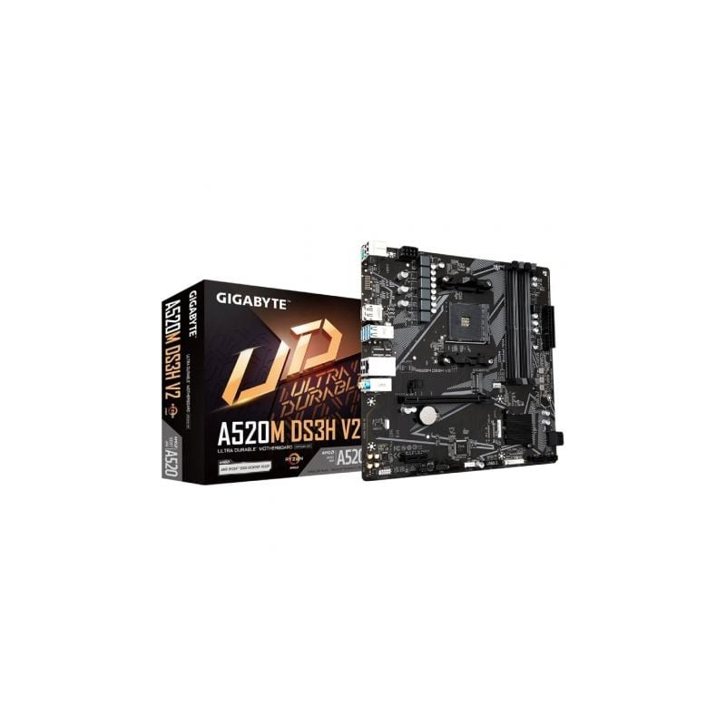 Placa Base Gigabyte A520M DS3H V2 Socket AM4/ DDR4/ PCIe 3.0/ Micro ATX - 9MA52M3H2-00-11