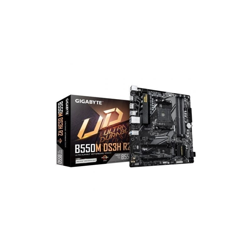 Placa Base Gigabyte B550M DS3H R2 Socket AM4/ DDR4/ PCIe 4.0/ Micro ATX - 9MB55MDSR-00-G10