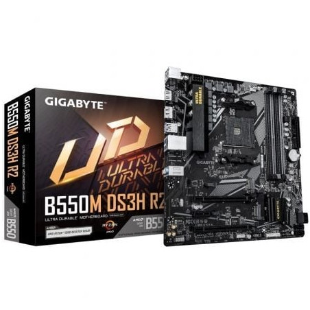 Placa Base Gigabyte B550M DS3H R2 Socket AM4/ DDR4/ PCIe 4.0/ Micro ATX - 9MB55MDSR-00-G10