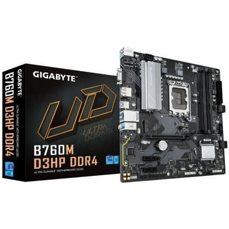 Placa Base Gigabyte B760M D3HP DDR4 Socket 1700/ DDR4/ PCIe 4.0/ Micro ATX - 9MB76M3P4-00-10