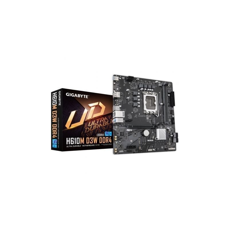 Placa Base Gigabyte H610M D3W DRR4 Socket 1700/ DDR4/ PCIe 4.0/ Micro ATX - 9MH61M3W4-00-G10