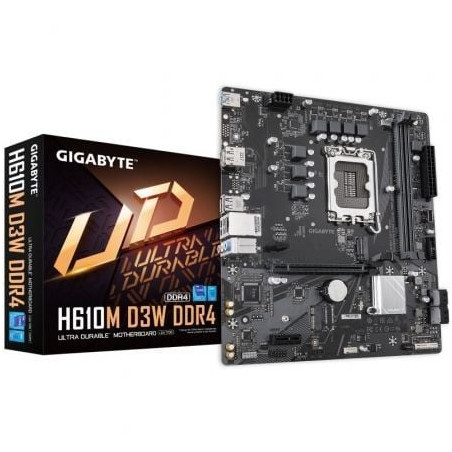 Placa Base Gigabyte H610M D3W DRR4 Socket 1700/ DDR4/ PCIe 4.0/ Micro ATX - 9MH61M3W4-00-G10