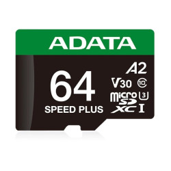 ADATA Speed Plus microSDXC UHS-I 64GB U3 V30 A2 - UD64GUI3V30A2SP-RA1