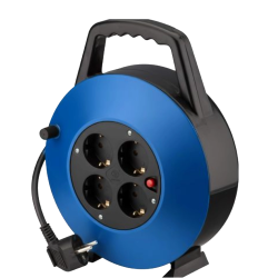 Regleta alargadera phasak 4 tomas schuko con proteccion enrollable 10 metros - BN 3411