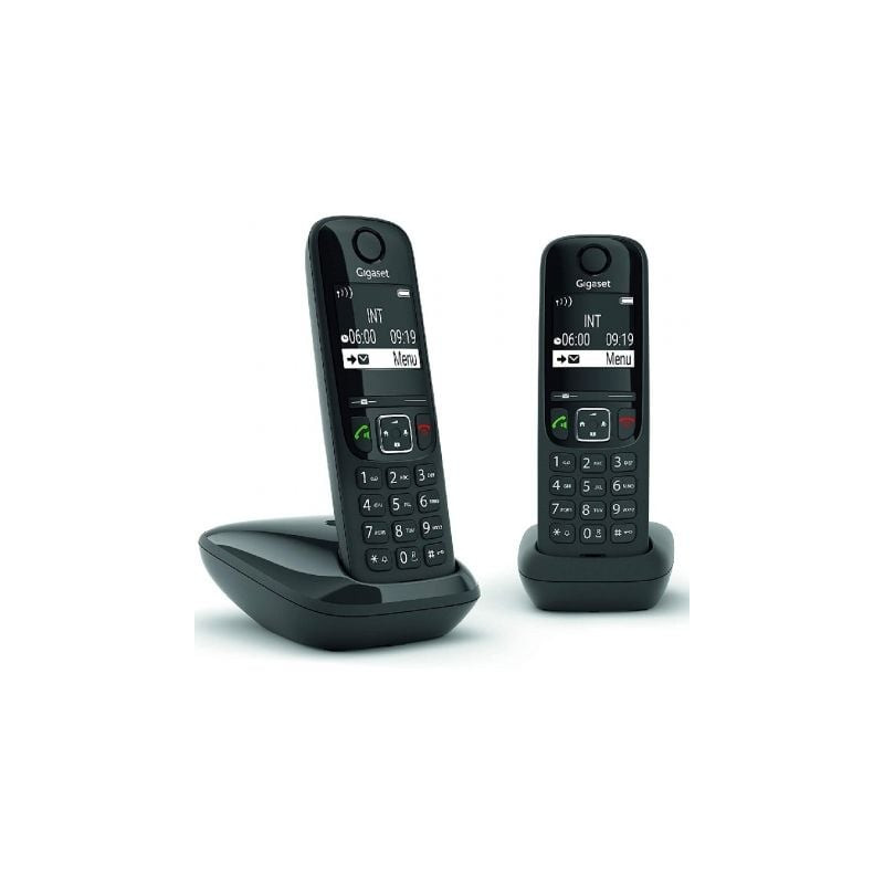 Teléfono Inalámbrico Gigaset AS690/ Pack DUO/ Negro - L36852-H2816-D201