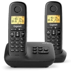 Teléfono Inalámbrico Gigaset Basic 100/ Pack DUO/ Negro - L36852-H3206-D201