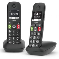 Teléfono Inalámbrico Gigaset E290/ Pack DUO/ Negro - L36852-H2901-D201