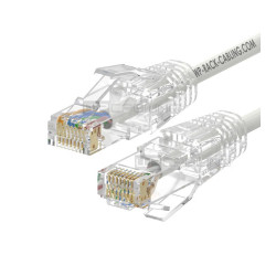 WP CAT 6A U-UTP SLIM PATCH CABLE LENGTH 1 M, AWG 28/7, CU, LS0H, 50U GOLD-PLATED PINS, COLOR WHITE - WPC-PAT-6AU010W-S