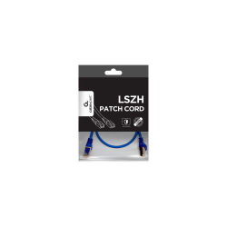 CABLE RED S-FTP GEMBIRD CAT 6A LSZH AZUL 0,5 M - PP6A-LSZHCU-B-0.5M