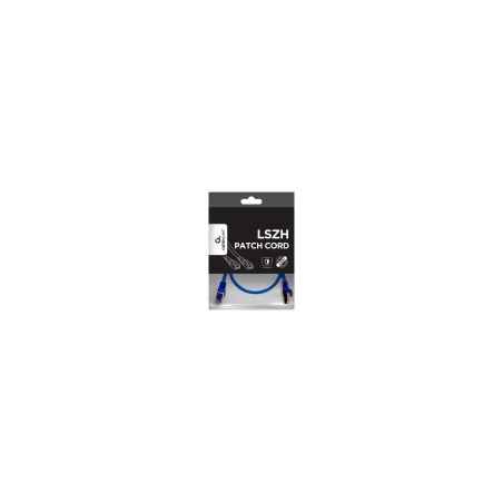 CABLE RED S-FTP GEMBIRD CAT 6A LSZH AZUL 0,5 M - PP6A-LSZHCU-B-0.5M