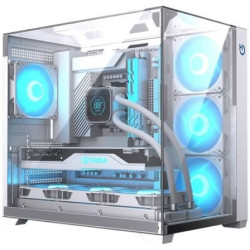 Caja Gaming Semitorre Hiditec SKY/ Blanca - CHA010057