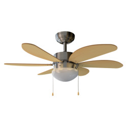 VENTILADOR TECHO CECOTEC 05938 81CM 50W MOTOR AC LED AERO 350 BLANCO/MADERA - 8435484059381
