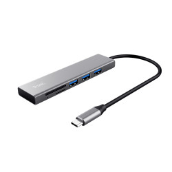 Trust Halyx Hub Multipuerto USB-C con Lector de Tarjetas - 8713439241914