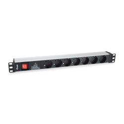 Equip Regleta Alimentación Rack 19' 1U 7x Schuko con Interruptor - 4015867208441