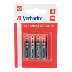 VERBATIM PILAS ALCALINAS AAA - LR03- PACK 4 UDS - 49920