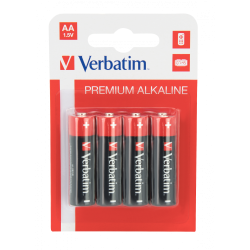 VERBATIM PILAS ALCALINAS AA - LR06 - PACK 4 UDS - 49921