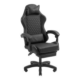 SILLA GAMER MARS GAMING MGCXBK NEGRA RECLINABLE REPOSABRAZOS AJUSTABLE REPOSAPIES COJINES - MGCXBK