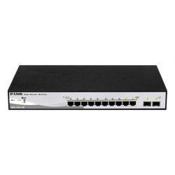 SWITCH SEMIGESTIONABLE D-LINK DGS-1210-10P/E 10P GIGA CON 8P POE (65W) + 2P GIGA COMBO RACK - DGS-1210-10P/E-2