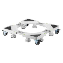 Cromad Soporte/Base Ajustable Serie PRO con Ruedas para Nevera y Lavadoras - Color Blanco - CR1137