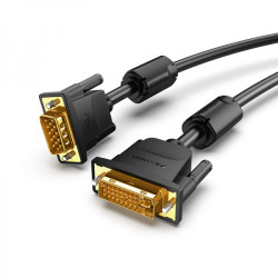 Vention Cable Conversor DVI Macho a VGA Macho - 3m - Color Negro - EACBI