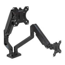 Unykach UK1479 Soporte de Mesa con Brazo Articulado para 2 Monitores de 13"-32" - Giratorio, Resorte de Gas - Gestion de Cables 