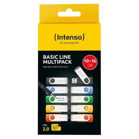 Intenso Basic Line Multipack Lápiz USB 2.0 8GB 10u - 3503561