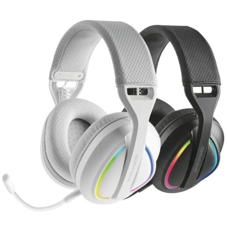 Auriculares Gaming Inalámbricos con Micrófono Mars Gaming MHW-QUASAR/ Jack 3.5/ Bluetooth/ Blancos - MHWQUASARW
